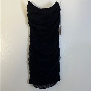Superdown x Revolve | New Strapless ruched  mesh bodycon mini dress Women size S